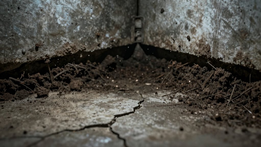 radon entry through foundation cracks