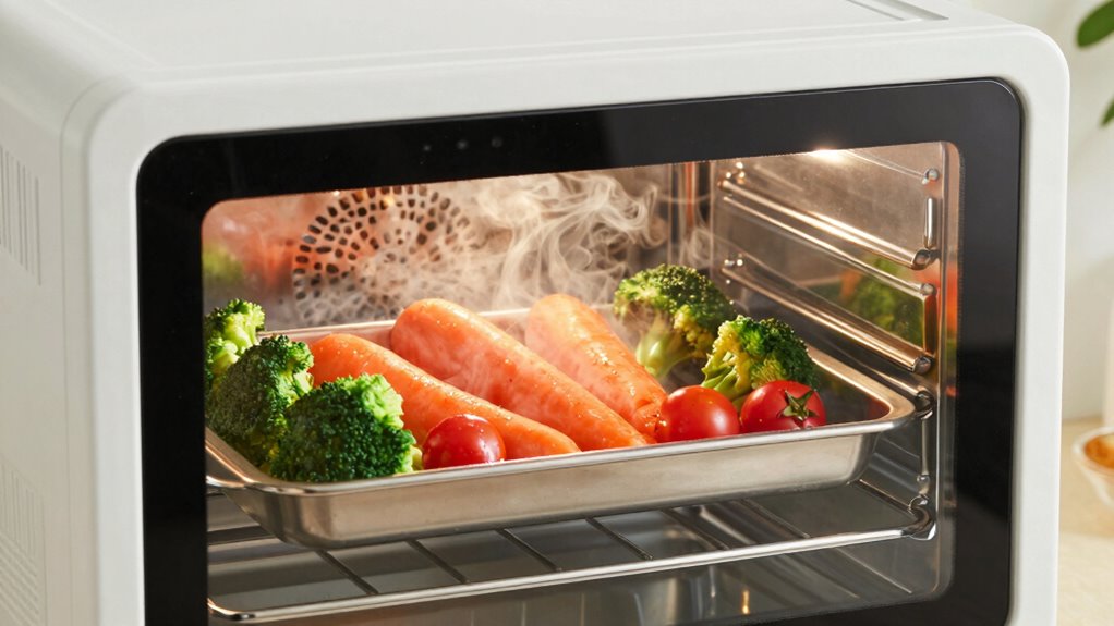 steam heats and cooks
