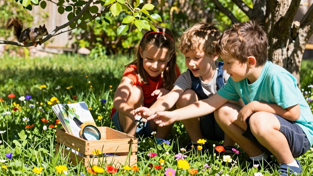 backyard wildlife and plant exploration