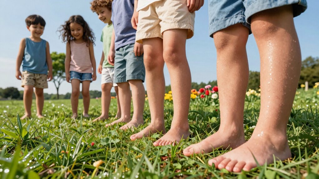 barefoot outdoor sensory development