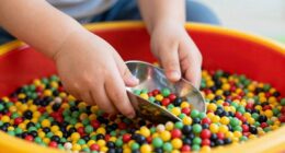 bean sorting and pouring