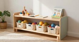build toddler accessible shelves