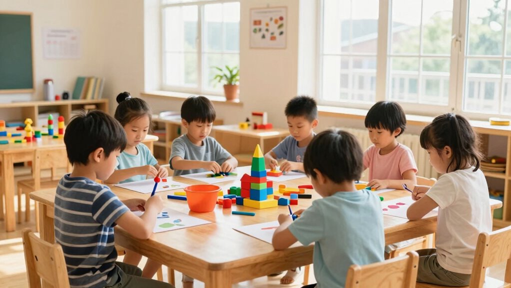 building tables encourages focus