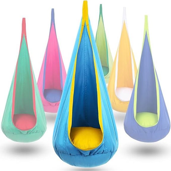 child s swing with cushion