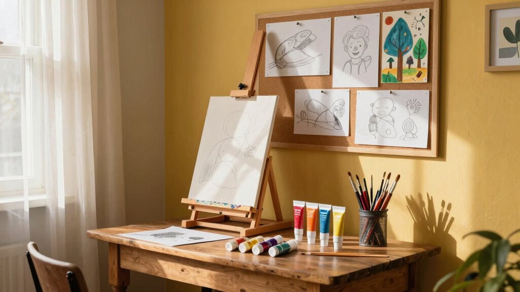 create a dedicated artistic corner