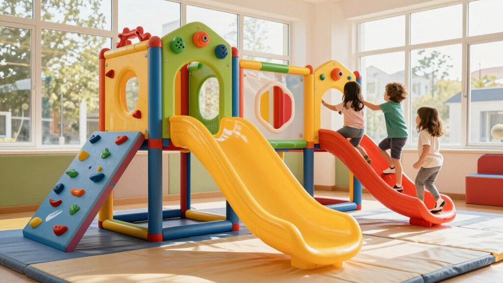 features of indoor playsets
