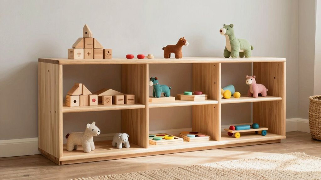 montessori shelves promote independence