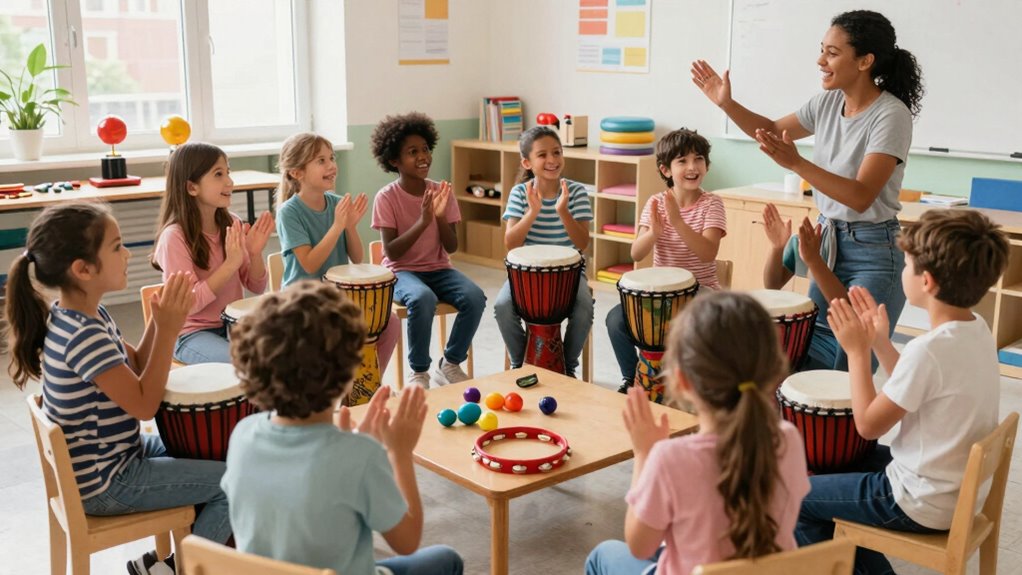 music promotes rhythm sharing