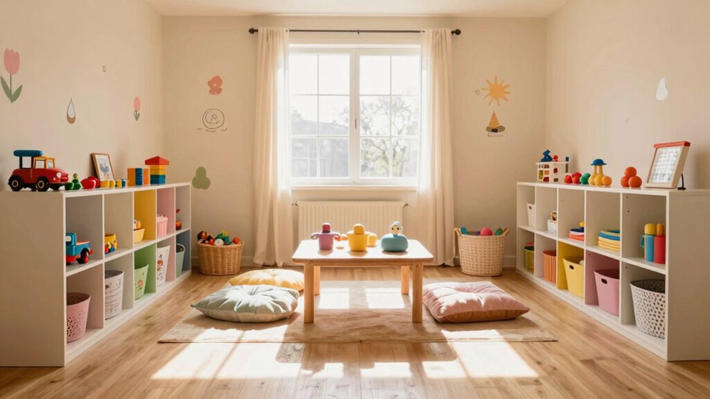 organized colorful adaptable playroom