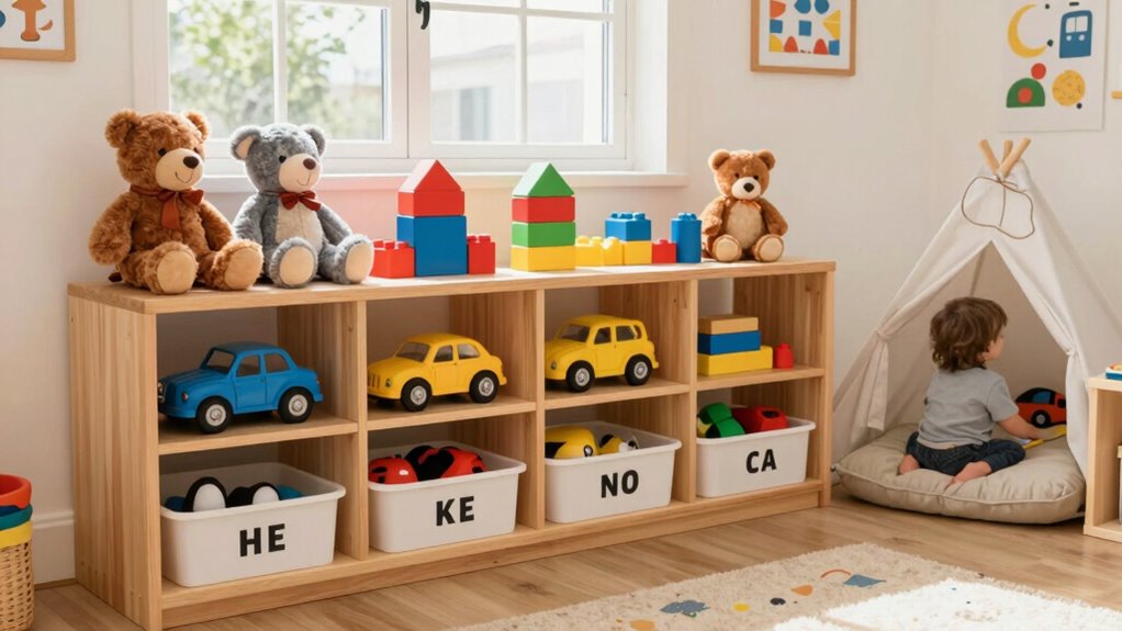 organized large toy storage