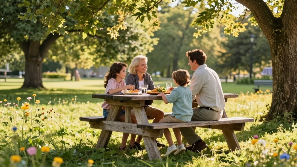 outdoor family gathering space