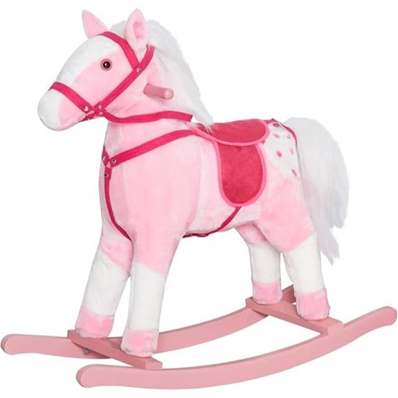 pink plush rocking horse