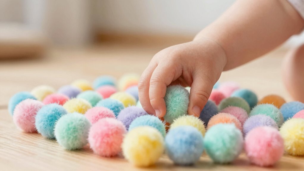 pom pom sensory play benefits