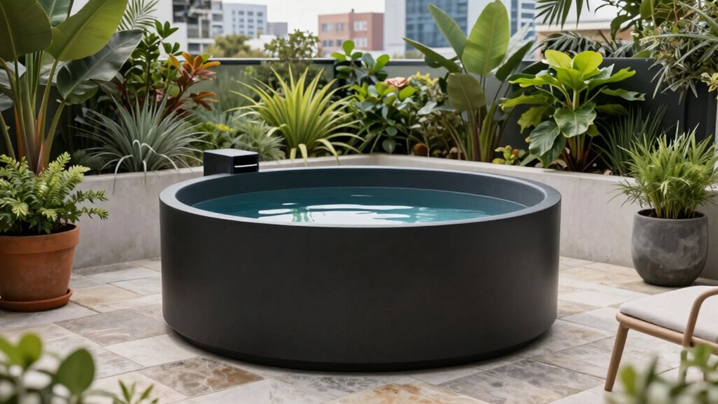 small patio cold plunge tubs