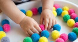 toddler sensory pom poms