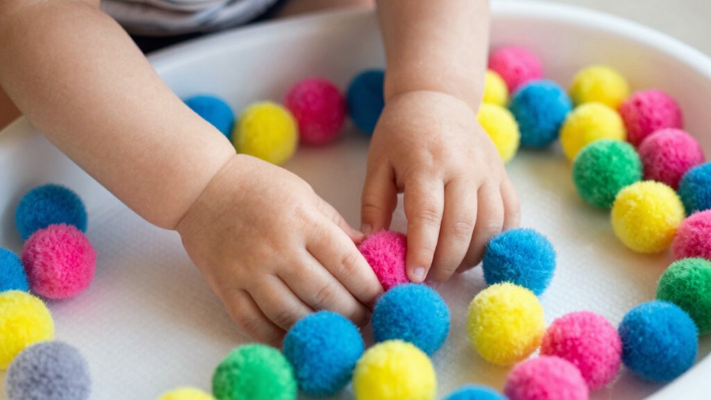 toddler sensory pom poms