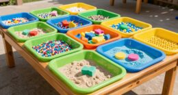 top dual bin sensory tables