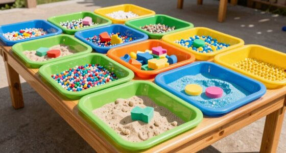 top dual bin sensory tables