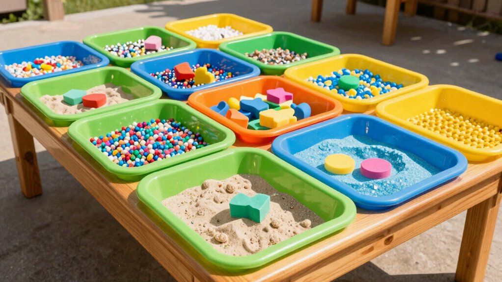 top dual bin sensory tables