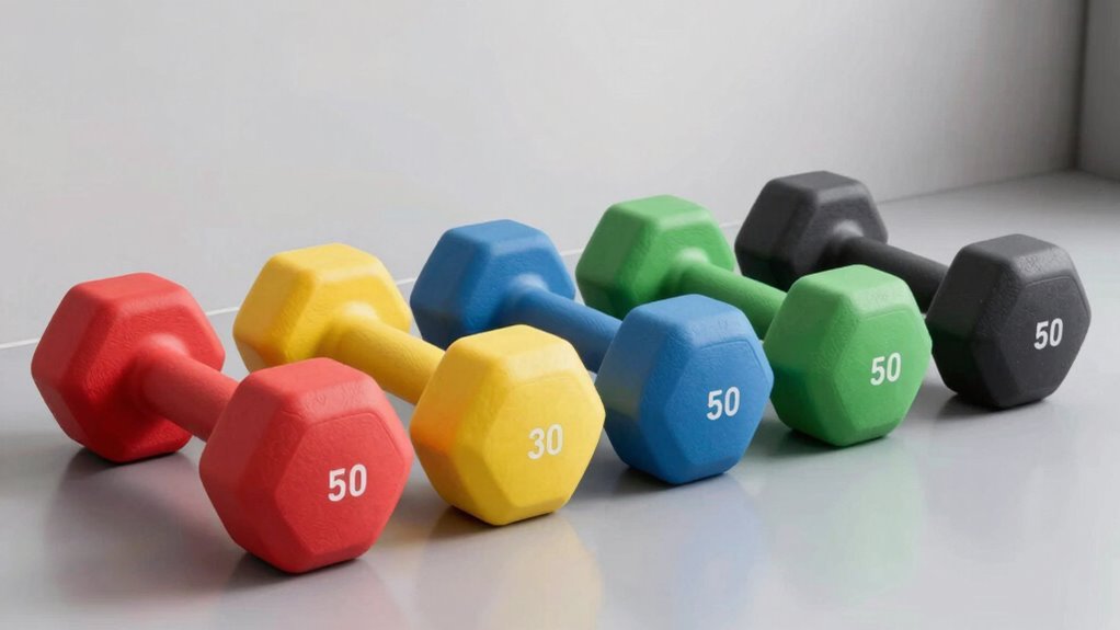 top rubber dumbbell sets