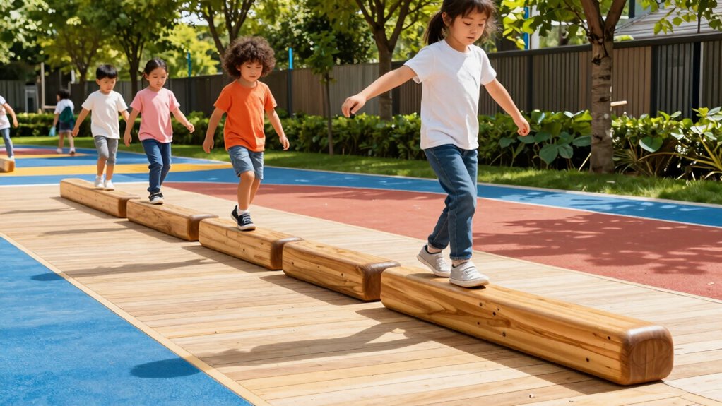 top wooden balance beams