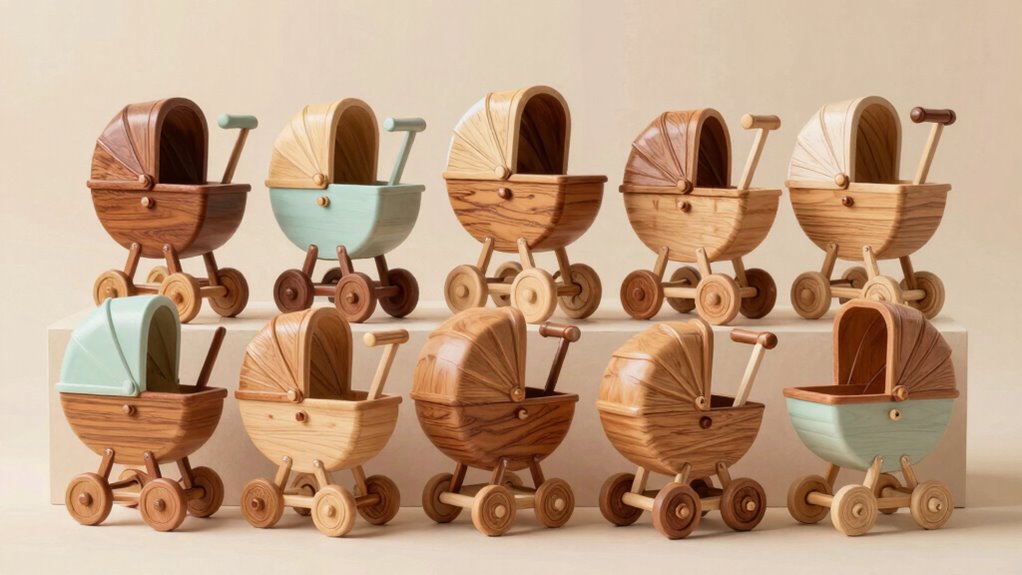 top wooden doll strollers