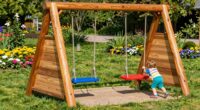 top wooden swing sets