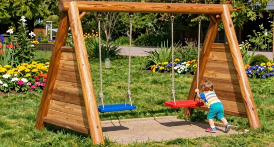 top wooden swing sets
