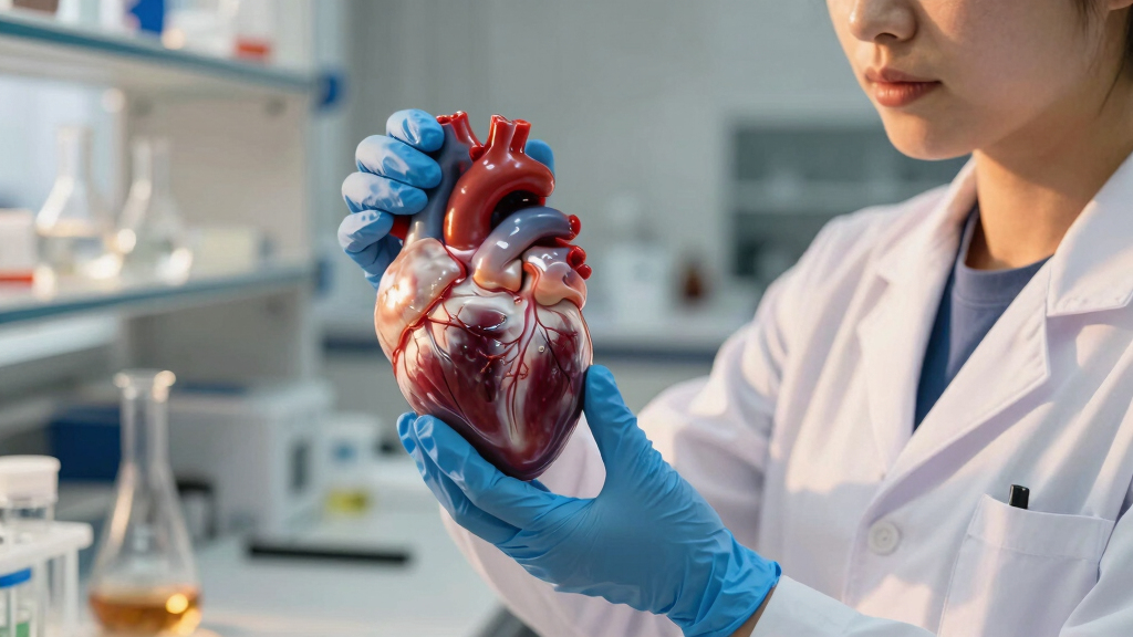 this is a decellularized ghost heart where scientists completely wash away all the blood and living cells leaving only the pure white protein scaffold so they can inject it with new stem cells to grow a custom organ