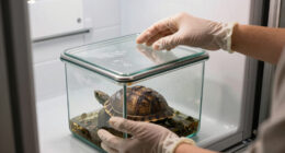 Waking up a tortoise after 5 month of hibernation in fridge