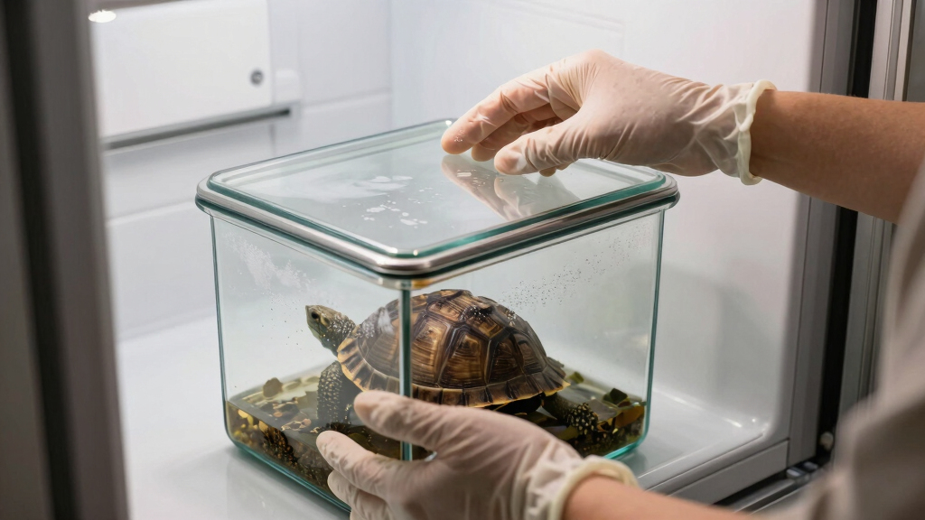 Waking up a tortoise after 5 month of hibernation in fridge