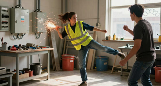 Worker Saves Colleague with Flying Kick from Electric Shock