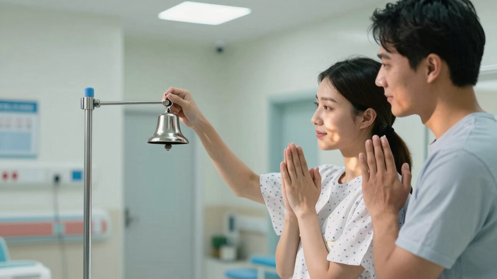 Royal hug for woman ringing cancer treatment bell